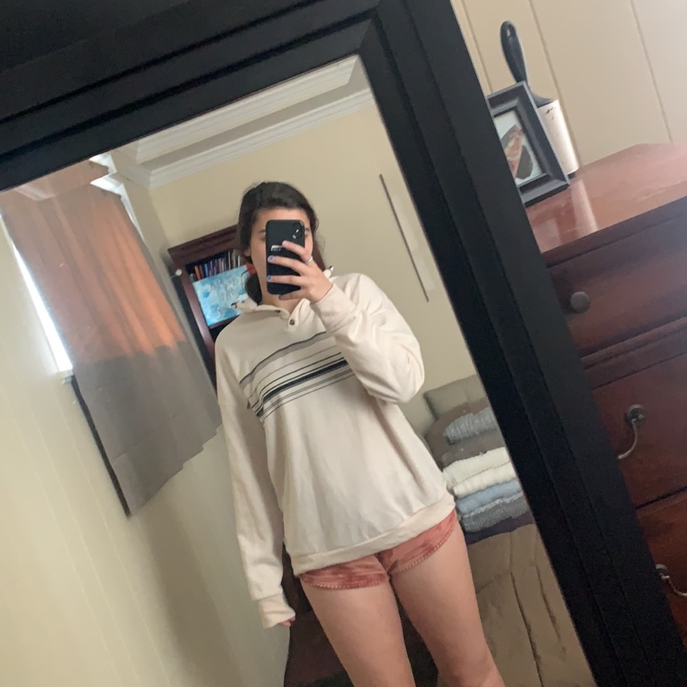 white quarter zip